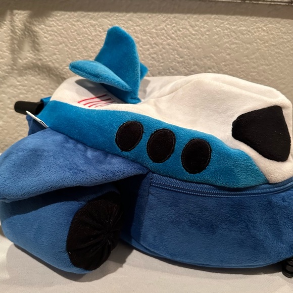 Popatu Blue Airplane Jet Rolling Backpack - Picture 11 of 15